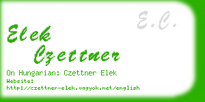 elek czettner business card